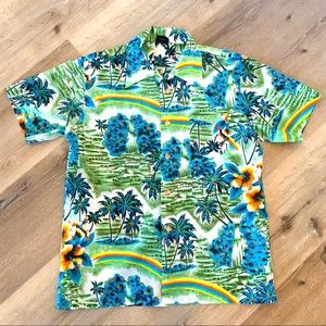 Vintage 70s Hawaiian Shirt - Rainbows